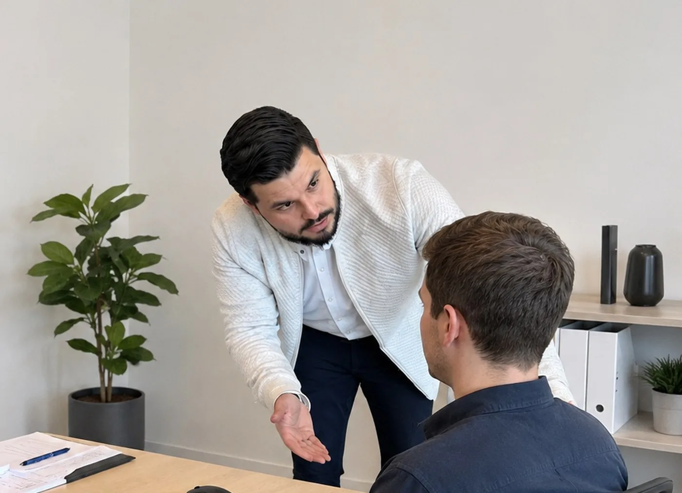 En korrekt indstillet ergonomisk arbejdsplads